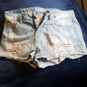 Aeropostale high rise shorty denim cut off shorts